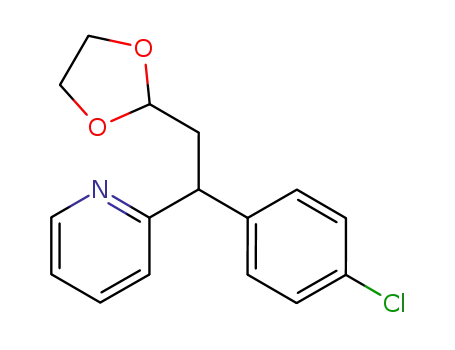 Molecular Structure of 233760-12-8 (2-[1-(4-chloro-phenyl)-2-[1,3]dioxolan-2-yl-ethyl]-pyridine)