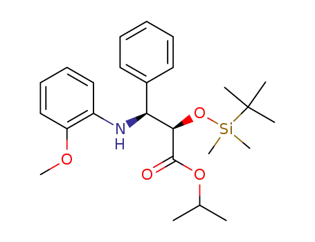 Molecular Structure of 201339-46-0 ((2R,3S)-2-(tert-Butyl-dimethyl-silanyloxy)-3-(2-methoxy-phenylamino)-3-phenyl-propionic acid isopropyl ester)