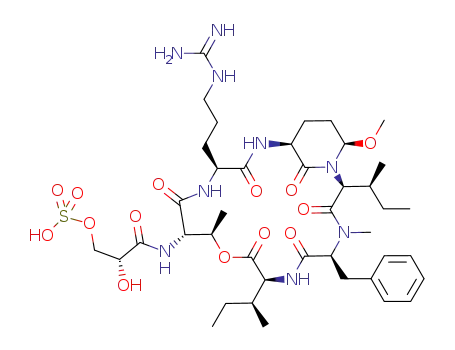 Molecular Structure of 1207348-72-8 (micropeptin MZ<sub>939</sub>A)