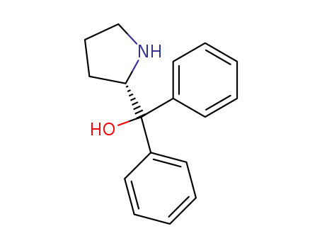 Molecular Structure of 112068-01-6 ((S)-(?)-α,α-Diphenyl-2-pyrrolidinemethanol)