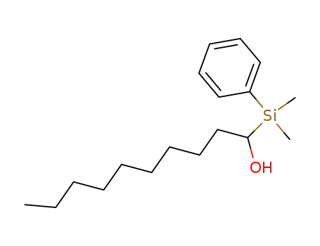 Molecular Structure of 125828-06-0 (1-dimethyl(phenyl)silyldecan-1-ol)