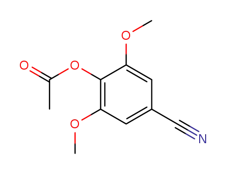 Molecular Structure of 54738-29-3 (4-acetoxy-3,5-dimethoxy-benzonitrile)