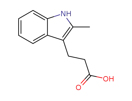 Molecular Structure of 1136-87-4 (2-METHYL-1H-INDOLE-3-PROPANOIC ACID)