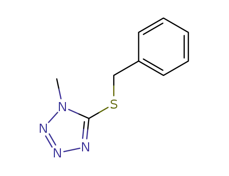 Molecular Structure of 56610-79-8 (1H-Tetrazole, 1-methyl-5-[(phenylmethyl)thio]-)