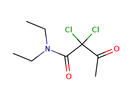 Molecular Structure of 16695-57-1 (2,2-dichloro-N,N-diethyl-3-oxobutyramide)