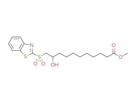 Molecular Structure of 1227261-77-9 (methyl 11-(benzo[d]thiazol-2-ylsulfonyl)-10-hydroxyundecanoate)