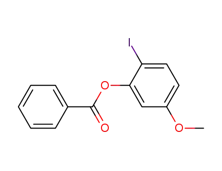 Molecular Structure of 129103-79-3 (Benzoic acid 2-iodo-5-methoxy-phenyl ester)