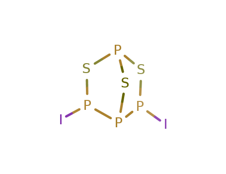 Molecular Structure of 99802-67-2 (2,6,7-Trithia-1,3,4,5-tetraphosphabicyclo[2.2.1]heptane, 3,5-diiodo-,
(3-exo,5-exo)-)
