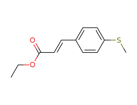 Molecular Structure of 125872-45-9 (2-Propenoic acid, 3-[4-(methylthio)phenyl]-, ethyl ester, (E)-)