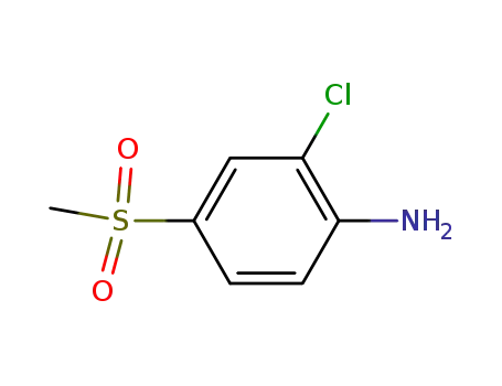 Molecular Structure of 13244-35-4 (2-CHLORO-4-(METHYLSULFONYL)ANILINE)