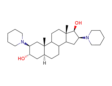 Molecular Structure of 13522-16-2 (2,16-Dipiperidin-1-ylandrosta-3,17-diol)