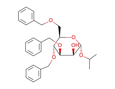 Molecular Structure of 20672-73-5 (isopropyl 3,4,6-tri-O-benzyl-α-D-mannopyranoside)