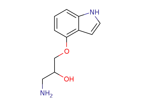 Molecular Structure of 23694-87-3 (2-Propanol, 1-amino-3-(1H-indol-4-yloxy)-)