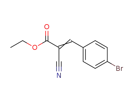 Molecular Structure of 18861-58-0 (2-Propenoic acid, 2-cyano-3-(4-bromophenyl)-, ethyl ester)