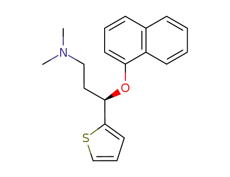 Molecular Structure of 878757-08-5 ((R)-(-)-N,N-dimethyl-3-(1-naphthalenyloxy)-3-(2-thienyl)propylamine)