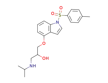Molecular Structure of 76989-08-7 (1-<1-(4-methylphenyl)sulfonyl-4-indolyloxy>-3-(2-propylamino)-2-propanol)