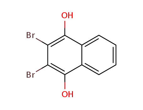 Molecular Structure of 146767-46-6 (1,4-Naphthalenediol, 2,3-dibromo-)