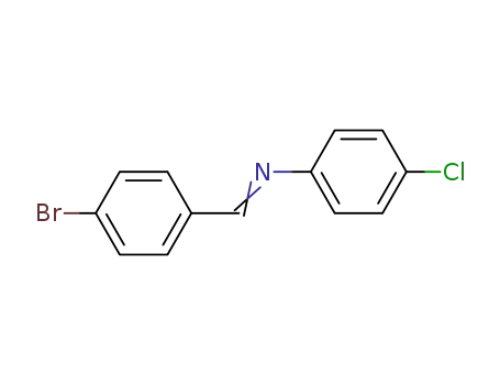 Molecular Structure of 55327-54-3 (Benzenamine, N-[(4-bromophenyl)methylene]-4-chloro-)