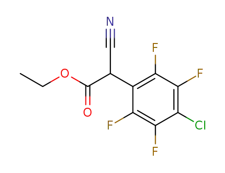 Molecular Structure of 55810-56-5 (ethyl 2-(4-chloro-2,3,5,6-tetrafluorophenyl)-2-cyanoacetate)