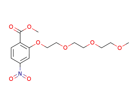 Molecular Structure of 1447497-19-9 (methyl 2-(2-(2-(2-methoxyethoxy)ethoxy)ethoxy)-4-nitrobenzoate)