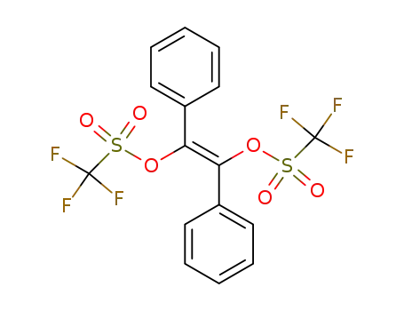 Molecular Structure of 89849-97-8 (Methanesulfonic acid, trifluoro-, 1,2-diphenyl-1,2-ethenediyl ester, (E)-)