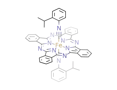 Molecular Structure of 113779-65-0 (bis(2-isopropylphenylisocyanide)(phthalocyaninato)iron(II))