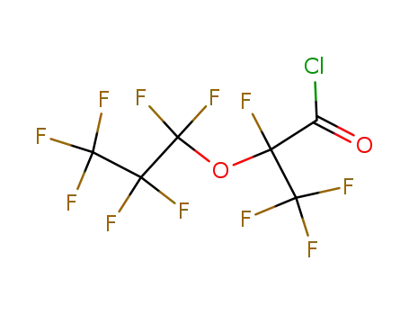 Molecular Structure of 72848-57-8 (TETRAFLUORO-2-(HEPTAFLUORO-1-PROPOXY)PROPANOYL CHLORIDE)
