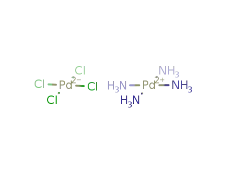 Molecular Structure of 13820-44-5 (TETRAAMMINEPALLADIUM(II) TETRACHLOROPALLADATE(II))