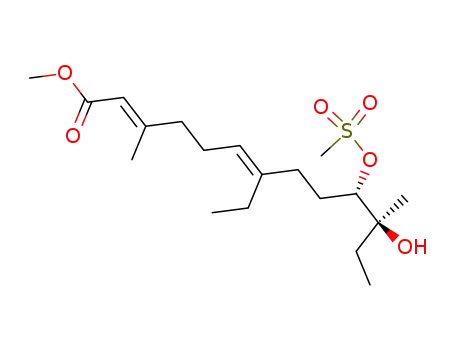 (2E,6E)-(10S,11S)-7-Ethyl-11-hydroxy-10-methanesulfonyloxy-3,11-dimethyl-trideca-2,6-dienoic acid methyl ester