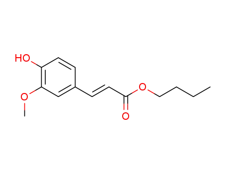 Molecular Structure of 4657-33-4 (butyl 4'-hydroxy-3'-methoxycinnamate)