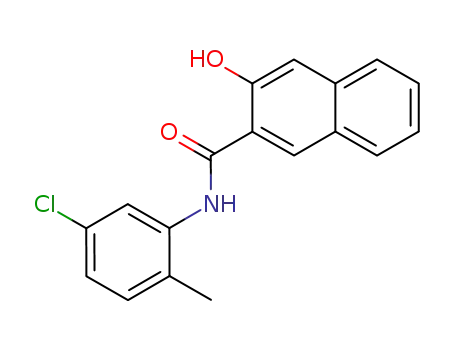 Molecular Structure of 135-63-7 (N-(5-Chloro-2-methylphenyl)-3-hydroxynaphthalene-2-carboxamide)