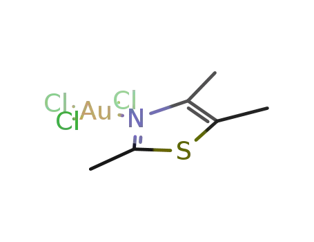 Molecular Structure of 134536-73-5 (trichloro(2,4,5-trimethylthiazole)gold(III))
