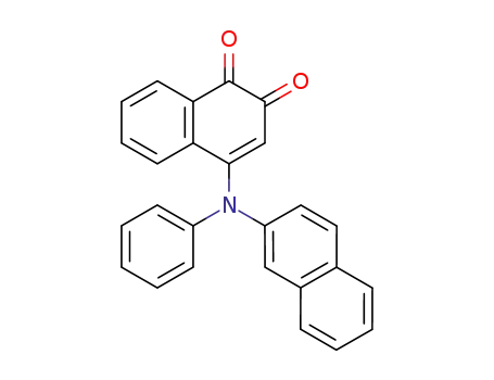 1,2-Naphthalenedione, 4-(2-naphthalenylphenylamino)-