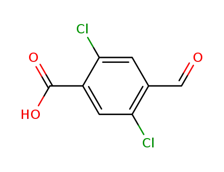 Molecular Structure of 128230-05-7 (2,5-dichloro-p-carboxybenzaldehyde)