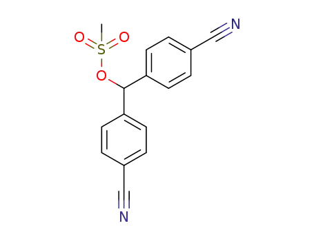 Molecular Structure of 134521-17-8 (bis(4-cyanophenyl)methylmethanesulfonate)