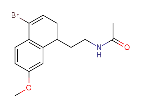 Molecular Structure of 1384261-27-1 (N-[2-(4-bromo-7-methoxy-1,2-dihydro-1-naphthyl)ethyl]acetamide)