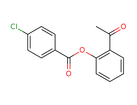 Molecular Structure of 84634-62-8 (Benzoic acid, 4-chloro-, 2-acetylphenyl ester)