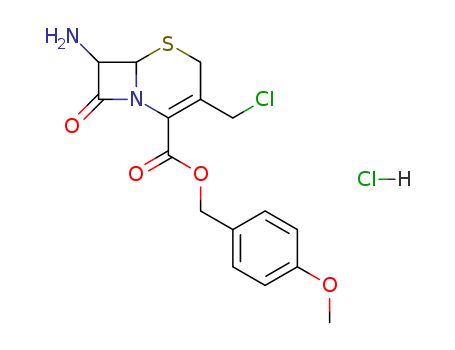 5-Thia-1-azabicyclo[4.2.0]oct-2-ene-2-carboxylicacid, 7-amino-3-(chloromethyl)-8-oxo-, (4-methoxyphenyl)methyl ester,hydrochloride, (6R-trans)- (9CI)