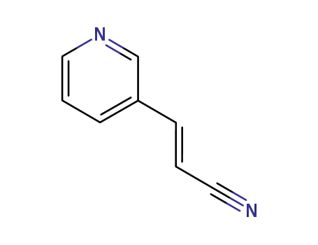 Molecular Structure of 54356-27-3 (2-Propenenitrile,3-(3-pyridinyl)-,(E)-(9CI))