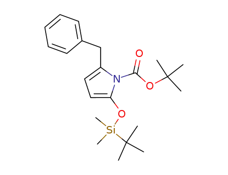 Molecular Structure of 171898-25-2 (5-benzyl-N-(tert-butoxycarbonyl)-2-(tert-butyldimethylsiloxy)pyrrole)