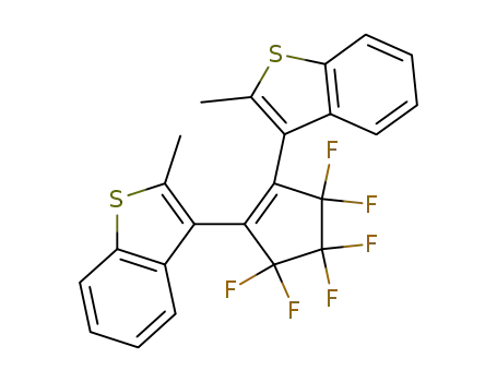 Molecular Structure of 137814-07-4 (1,2-BIS[2-METHYLBENZO[B]THIOPHEN-3-YL]-3,3,4,4,5,5-HEXAFLUORO-1-CYCLOPENTENE)
