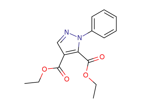 Molecular Structure of 16078-69-6 (1H-Pyrazole-4,5-dicarboxylic acid, 1-phenyl-, diethyl ester)