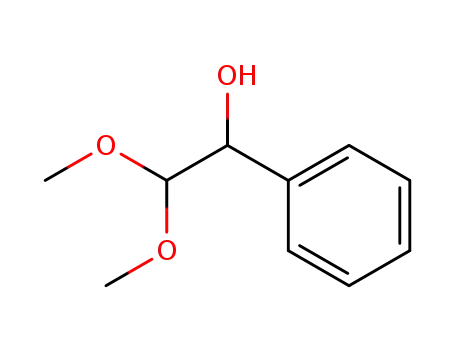 Molecular Structure of 21504-23-4 (Benzenemethanol, a-(dimethoxymethyl)-)