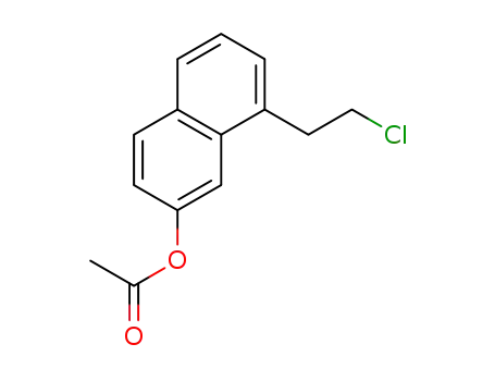 Molecular Structure of 1424944-38-6 (8-(2-chloroethyl)naphthalen-2-yl acetate)