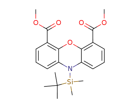 Molecular Structure of 120033-18-3 (dimethyl 10-(tert-butyldimethylsilyl)-phenoxazine-4,6-dicarboxylate)