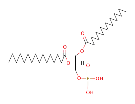 Molecular Structure of 19698-29-4 (2,3-Bis(palmitoyloxy)propyl dihydrogen phosphate)