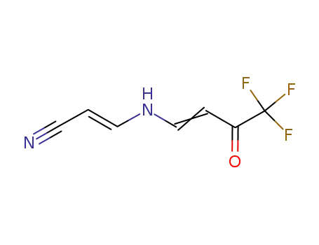 Molecular Structure of 533932-96-6 ((E)-3-[(4,4,4-trifluoro-3-oxo-1-butenyl)amino]-2-propenenitrile)