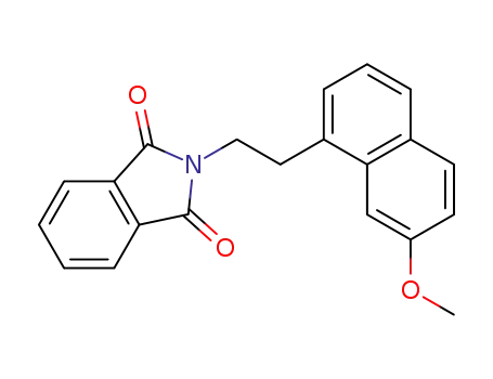 Molecular Structure of 1206788-15-9 (2-(2-(7-methoxynaphthalen-1-yl)ethyl) isoindoline-1,3-dione)