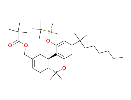 2,2-DIMETHYL-PROPIONIC ACID (6AR,10AR)-1-(TERT-BUTYL-DIMETHYL-SILANYLOXY)-3-(1,1-DIMETHYL-HEPTYL)-6,6-DIMETHYL-6A,7,10,10A-TETRAHYDRO-6H-BENZO[C]CHROMEN-9-YLMETHYL ESTER