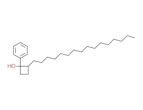Molecular Structure of 92346-30-0 (Cyclobutanol, 2-hexadecyl-1-phenyl-)